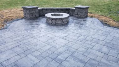 Stone Tiles, Wall and Firepit