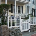 DC Rowhouse Finished Front Drystack, Fence, Flagstone Step Design L Side