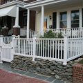 DC Rowhouse Finished Front Drystack, Fence, Flagstone Step Design Side