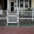 DC Rowhouse Finished Front Drystack, Fence, Flagstone Step Design